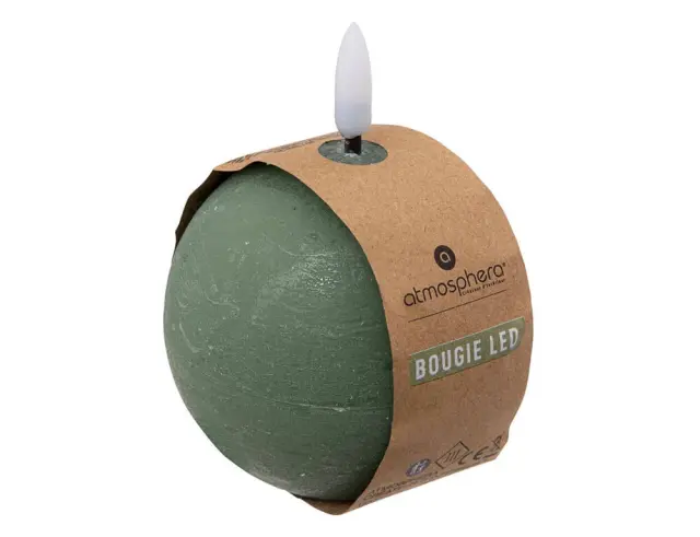 Διακοσμητικό Κερί LED Molia Atmosphera με διαστάσεις 8x8x10cm - Green 200668C 2