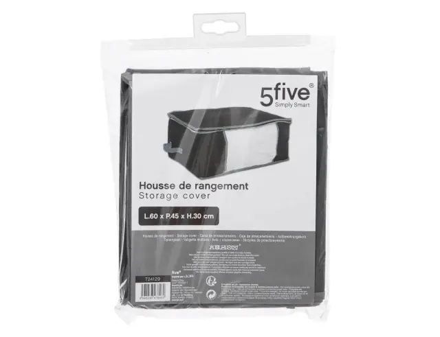 Θήκη Φύλαξης Ρούχων 5five με διαστάσεις 60x45x30cm - Μέγεθος Small - Black 724129 2