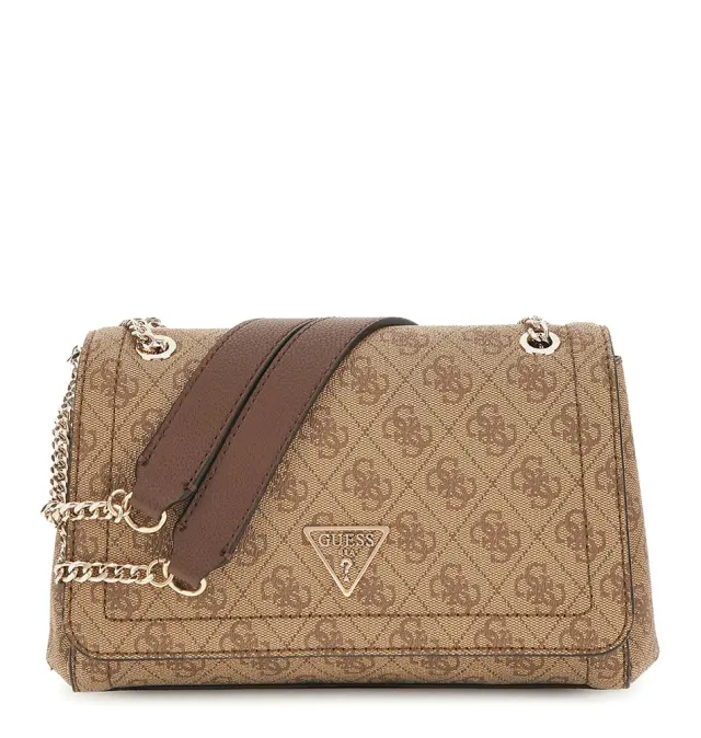 Τσάντα GUESS Noelle Convertible XBody Flap HWBG9672210 Καφέ