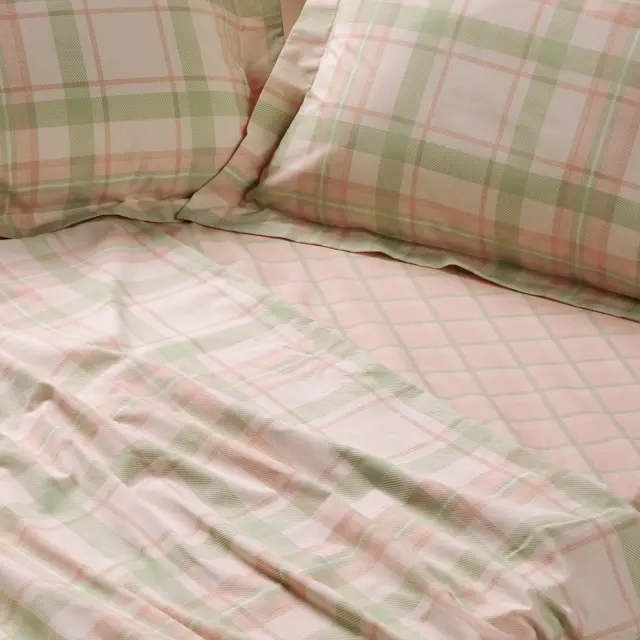 Σετ Σεντόνια 170x200+35 Υπέρδιπλα Casual Das Home 5443 Mint-Pink Με Λάστιχο 2