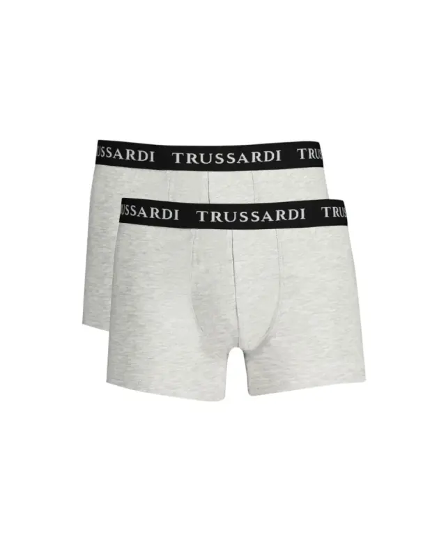 Trussardi Jeans- Ανδρικά Μποξεράκια 2Pack TRU2UTR02-16GREY Γκρι 3