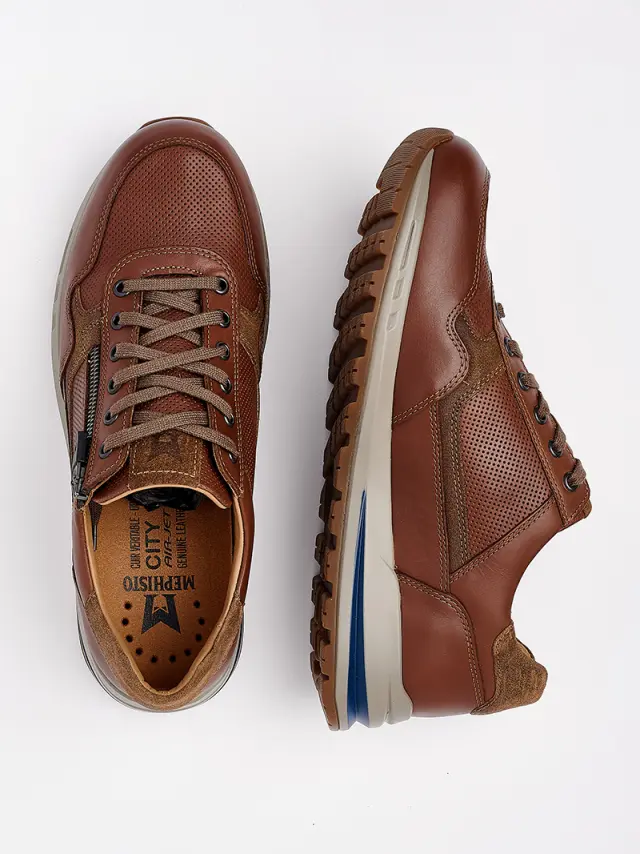 Mephisto Sneakers Ανδρικό δέρμα Καφέ MEP/BRADLEY CHESTNUT 3