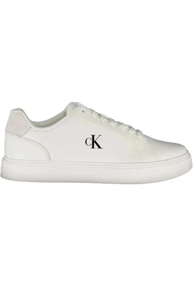 Calvin Klein - Ανδρικά Sneakers Low Top Lace Up Lth HM0HM01016-0K9 Λευκό - 45