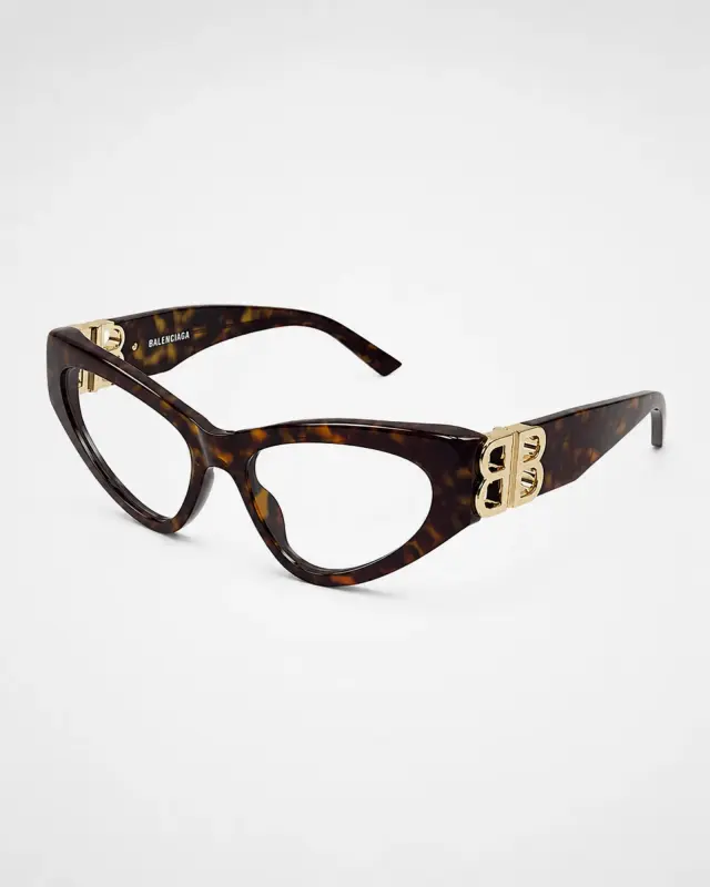 Balenciaga BB0313O 002 Γυναικείος Σκελετός Γυαλιών Οράσεως Havana Cat Eye - 54mm