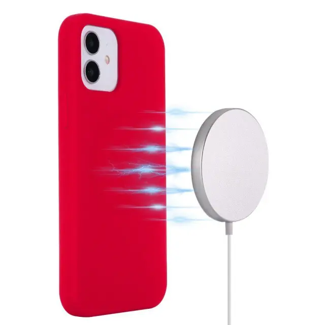 Back Cover Προστατευτική Θήκη Σιλικόνης με Magsafe για iPhone 12/ 12 Pro - Red OEM