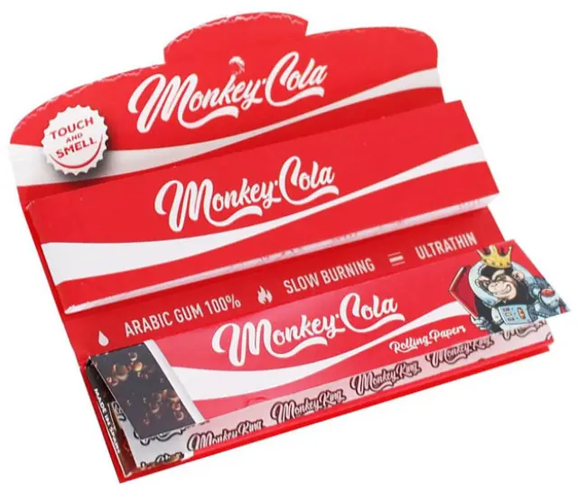 Monkey King Χαρτάκια Red Cola - King Size Slim με Τζιβάνα 32φ. 2