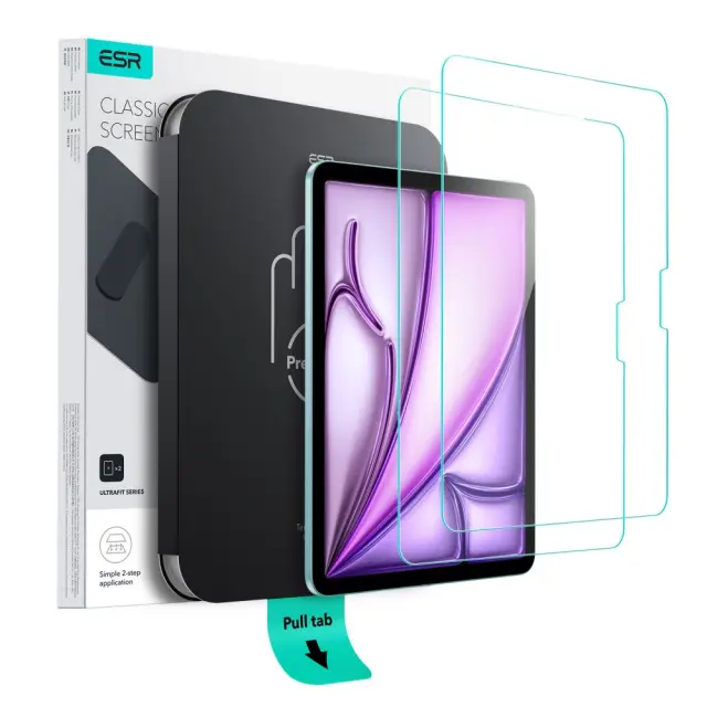 Esr Ultrafit Tempered Glass 2-pack Ipad Air 11” 2024-2026 Clear