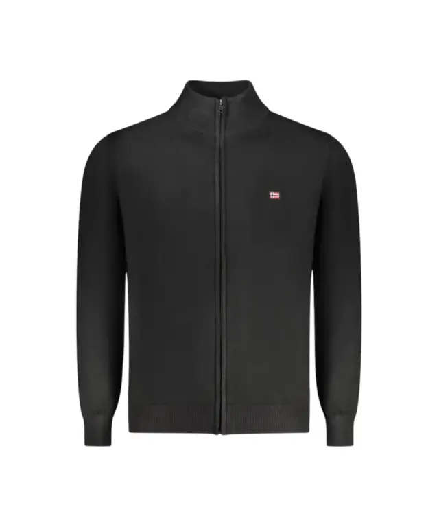 Norway Nautical School - Ανδρική Ζακέτα Πουλόβερ Με Φερμουάρ 843104-BLACK Μαύρο