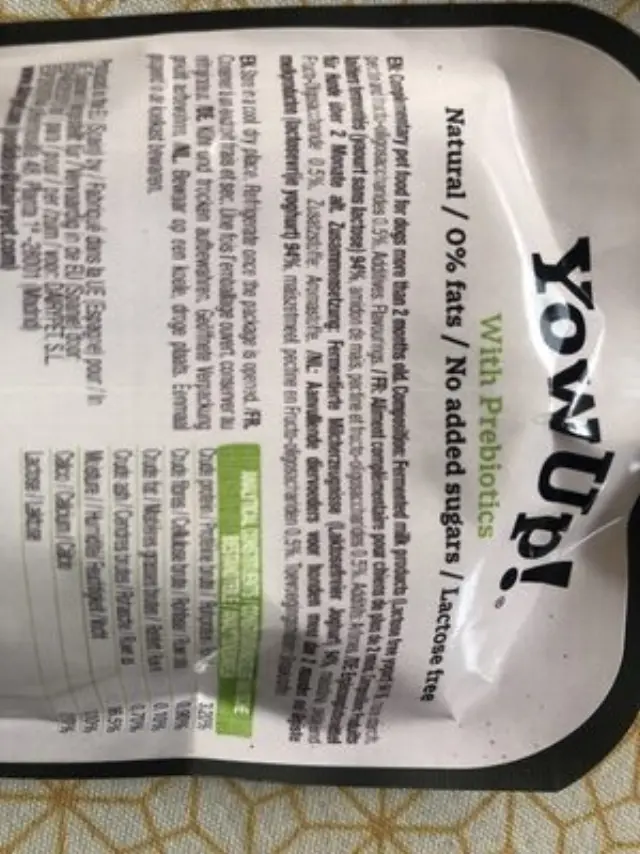 YowUp Dog Yogurt Pouch Γιαούρτι Με Πρεβιοτικά για Σκύλους 115gr Μονόχρωμο 2