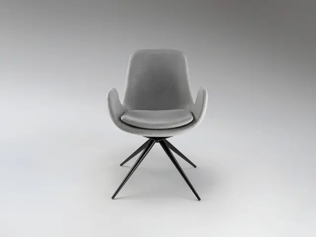 Zuna 408912 Swivel Light Grey Chair εργονομική περιστρεφόμενη καρέκλα Γκρί Μαύρο 3