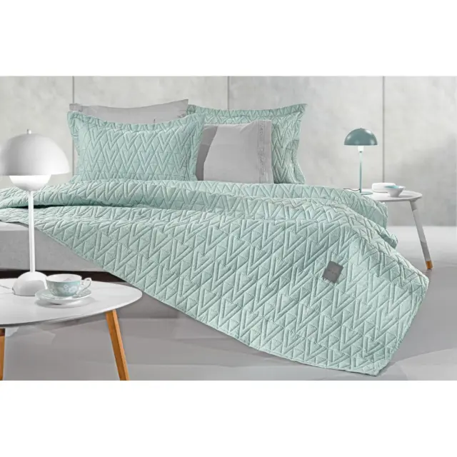 Σετ Κουβερλί Υπέρδιπλο 2 Τεμαχίων Guy Laroche Kylian Mint 220x240