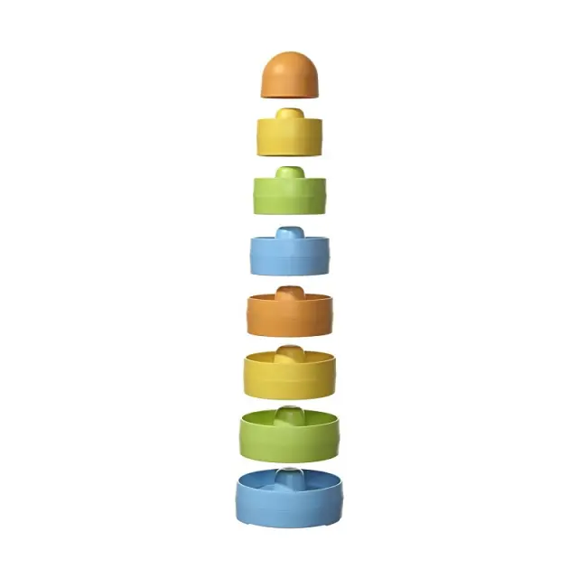 Green Toys Παιχνίδι Στοίβαξης Πυραμίδα Κυλίνδρων για 6+ Μηνών 2