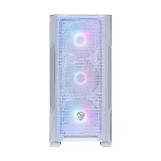 MSI Mag Forge M100R Gaming Micro Tower Κουτί Υπολογιστή με Πλαϊνό Παράθυρο και RGB Φωτισμό Λευκό 2