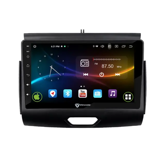 VenCore Οθόνη Multimedia Android 15 9" 9109A MTK6762 Octa-Core 2GB/32GB IPS με Πρόσοψη, CarPlay, Android Auto και Υποστήριξη Κάμερας Οπισθοπορείας AHD για Ford Ranger 2017-2022 – Μαύρη (3236-10007-0496B) 2