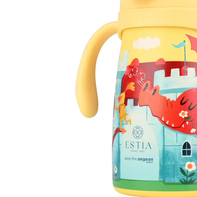 Estia Θερμός Παιδικό Bubble Bottle Save The Aegean 300Ml Fortress Dragon 2
