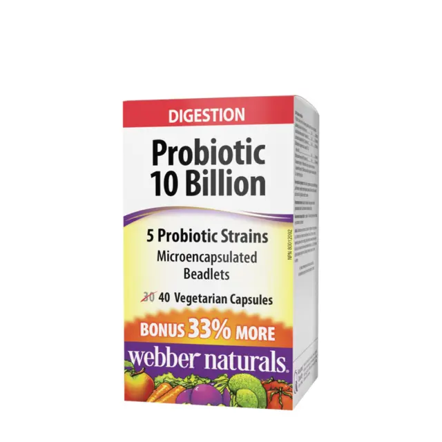 Webber Naturals Probiotic 10 Billion 5 Probiotic Strains