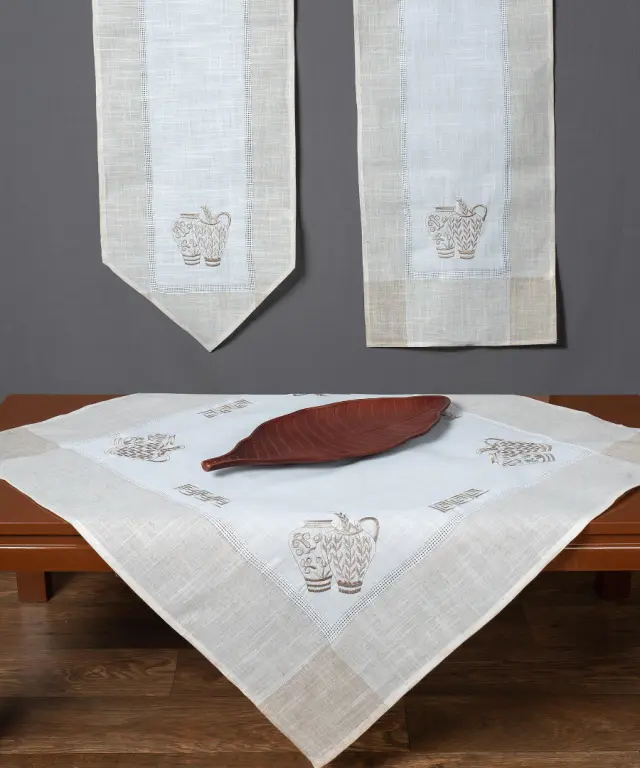 Σετ 3 τεμαχίών 3741 (40cm x 110cm 2x40cm x 40cm) ivory - -