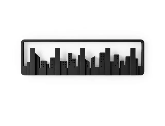 Κρεμάστρα τοίχου Skyline Umbra 5 θέσεων με διαστάσεις 50x15cm - Μαυρο318190-040 2