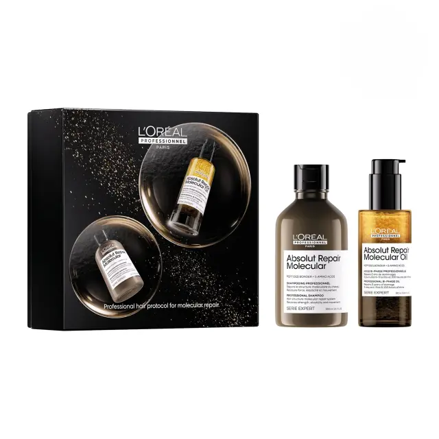 L’Oreal Professionnel Serie Expert Absolut Repair Molecular Duo (Shampoo 300ml, Oil 90ml)