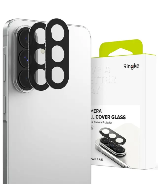 Προστασία Κάμερας Ringke Full Cover για Samsung SM-A376 Galaxy A37 SM-A576 Galaxy A57 Μαύρο 2 Τεμαχίων