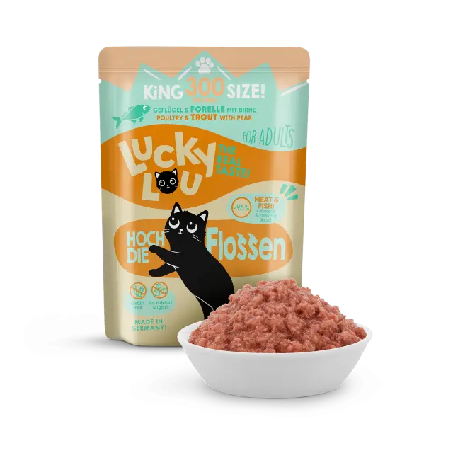 Lucky Lou LifeStage Adult Πουλερικά & Πέστροφα (με Αχλάδι)Grain Free – GMO Free – Sugar Free 300gr