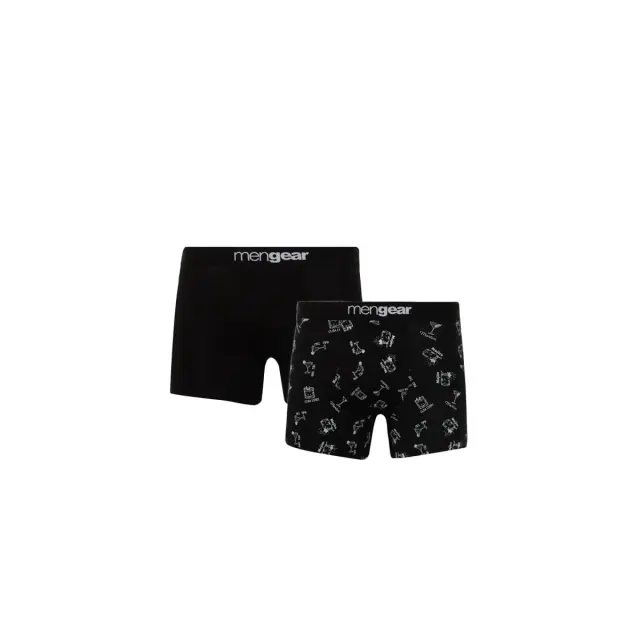 Minerva Ανδρικό Boxer Mengear Cocktails - Διπλό Πακέτο, Χρώμα Μαύρο - XL