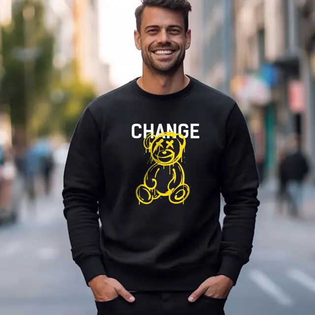 Φούτερ Noshame® Μαύρο με τύπωμα Change - 512327 - XL