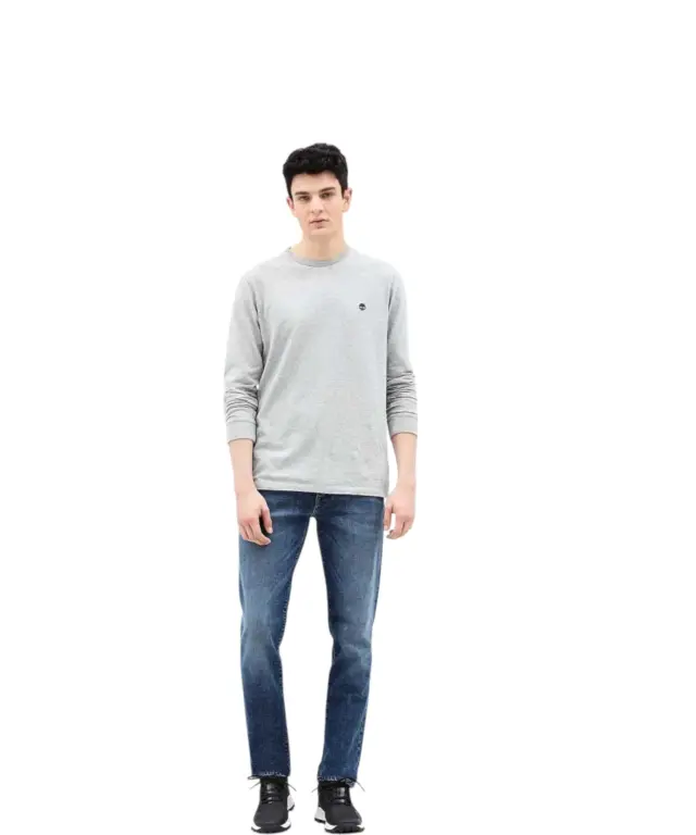 Timberland - Ανδρικό Μακρυμάνικο T-Shirt Jersey Cotton TBC0YHPY-CM9 Λευκό - L 3