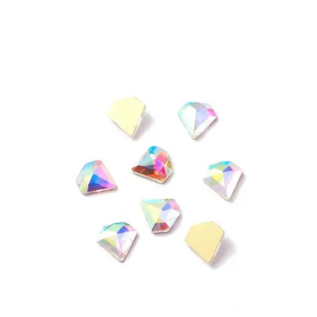 Glass Rhinestone για Κόλλα Crystal AB Diamond 7mm - 15τεμ