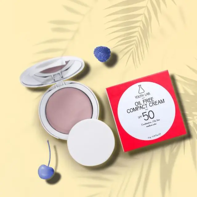 Youth Lab Oil Free Compact Cream Combination-Oily Skin Medium Color, Αντηλιακή Κρέμα Προσώπου με Μεσαία Κάλυψη SPF50, 10gr 3