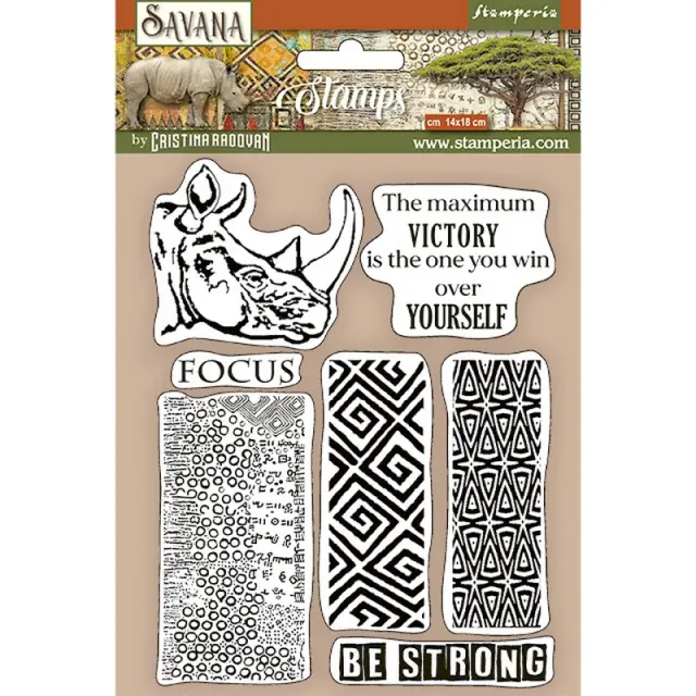 Σφραγίδα HD 14x18cm Stamperia, Savana Graphiti