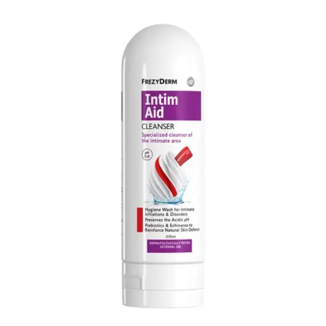 Frezyderm Intim Aid Cleanser Ph5.0 200ml, Καθαριστικό Ευαίσθητης Περιοχής με Προβιοτικά & Εχινάκεια 200ml