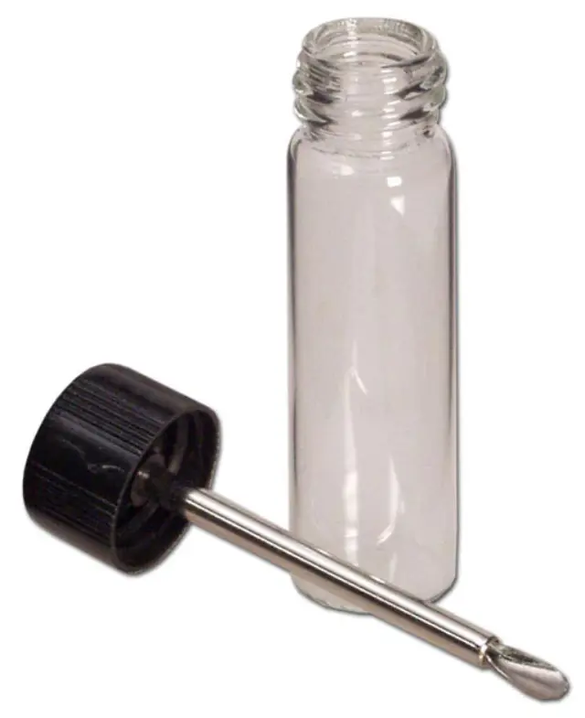 Γυάλινο Storage Bottle with Telescopic Spoon Διάφανο Large - 50mm (SN08)