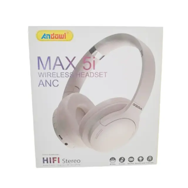 Andowl Ασύρματα Ακουστικά Bluetooth με ANC, Ενσωματωμένο Μικρόφωνο και HiFi Stereo MAX 5i 2