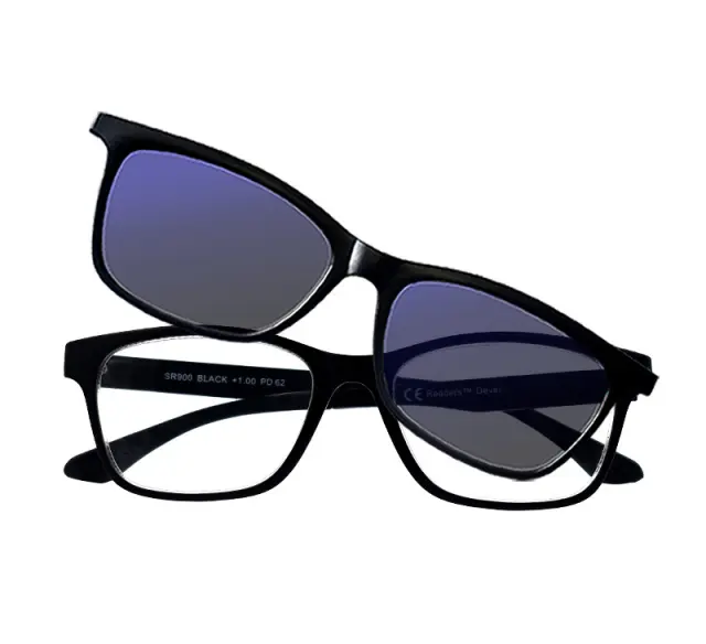 Readers SR900 2in1 Magnetic Clip-On Γυαλιά Πρεσβυωπίας με Μαγνητικό clip ηλίου Noark Polarized, 1 ζευγάρι +1.00