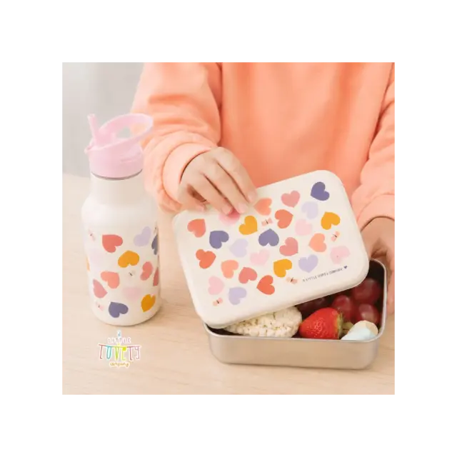 A Little Lovely Company Ανοξείδωτο Δοχείο Φαγητού Lunch Box 900ml - Hearts LBSSHE57 3