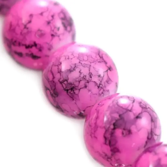 Χάντρα Επικαλυμένη Fuchsia Ø12mm ~80τεμ
