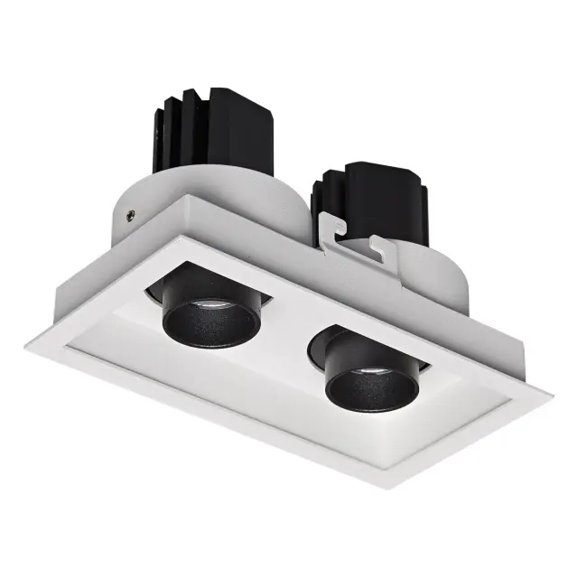 Eye 04450/WB/C Χωνευτό κινητό φωτιστικό οροφής led 11W 4000K 12.1x6.7cm λευκό+μαύρο Άσπρο/Μαύρο Μαύρο/Άσπρο
