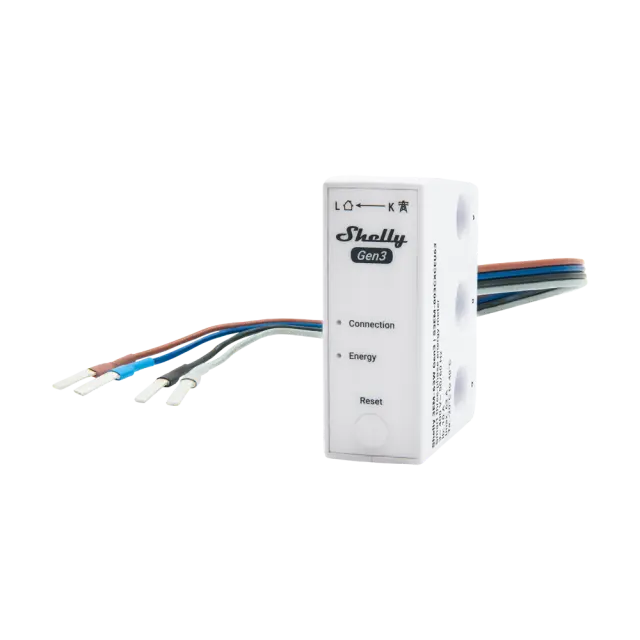 SHELLY WiFi 3EM-63W Gen3 1/3-Channel Power and Energy Meter, White