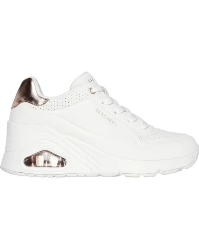 Skechers Uno Wedge Γυναικεία Sneakers Λευκά - 38