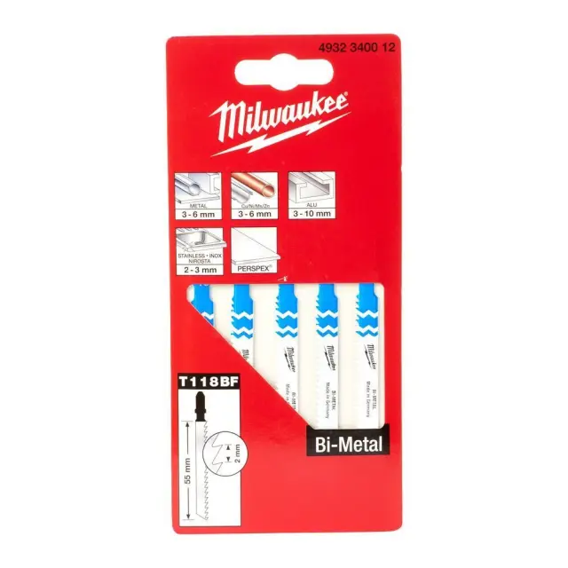 Milwaukee 4932340012 - ΛΑΜΕΣ ΣΕΓΑΣ 55x2/T118BF Set 5τμχ MW 2