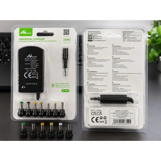 Aome DK-7421 Universal Charger 30W – Universal Τροφοδοτικό 3V-12V με 6 Βύσματα