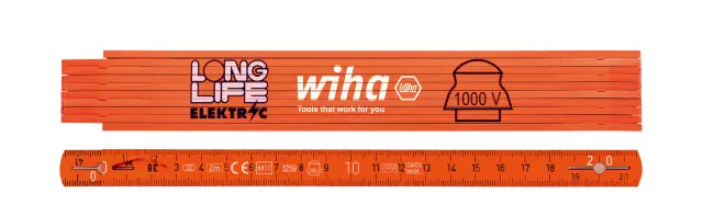 Electrician's Folding Ruler Longlife® 2 Metres 1000 V