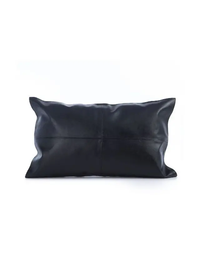Nef-Nef Homeware Μαξιλάρι Τεχνητό Δέρμα Lethal 30x50 Black