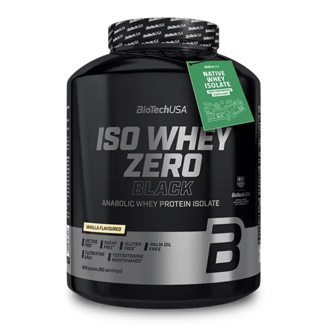 Biotech USA Iso Whey Zero Black Πρωτεΐνη Ορού Γάλακτος με Κρεατίνη Χωρίς Γλουτένη & Λακτόζη με Γεύση Βανίλια 1.816kg