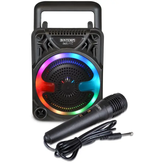 Bontempi Ασύρματο Ηχείο με Μικρόφωνο & Φώτα RGB 25 Watt 491000