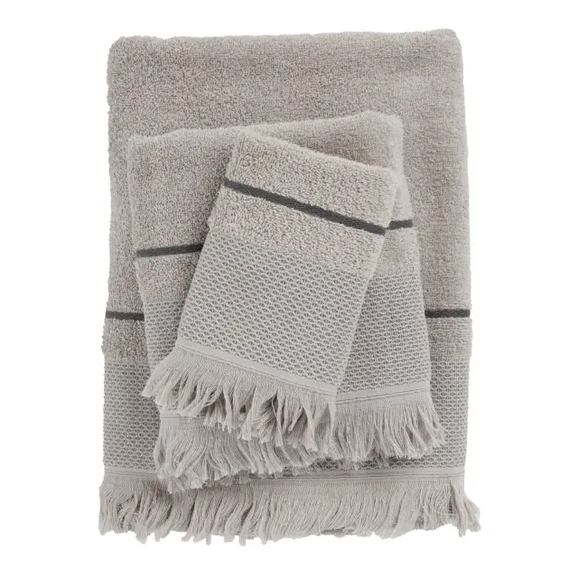 Πετσέτες Σετ 3Τεμ 30x50-50x90-70x140 450gsm Best Das Home 0841 Grey 100% βαμβακερό