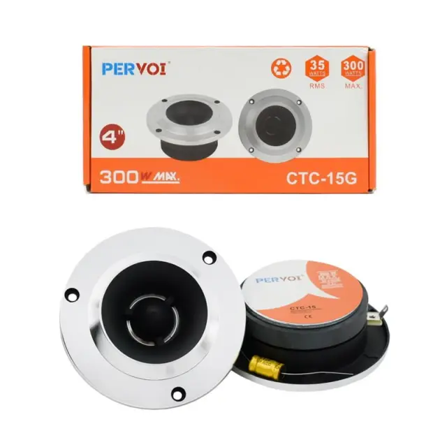 PerVoi Σετ Tweeter Αυτοκινήτου Στρογγυλά 4″ 300W CTC-15G - Car Tweeter Set 014412