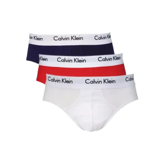 Calvin Klein Ανδρικό Σλιπ RWB -Τριπλό Πακέτο, Χρώμα Κόκκινο Ginger/Pyro Μπλε/Λευκό 2