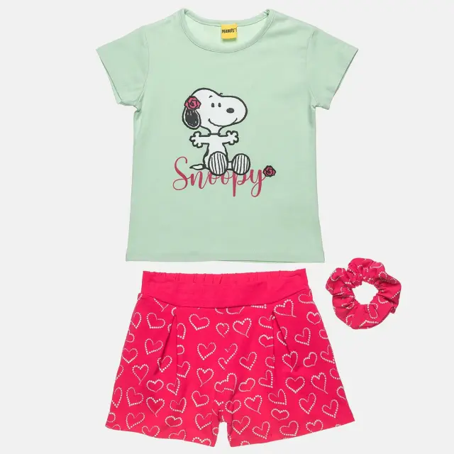 Σετ Snoopy με τύπωμα και ασορτί scrunchie